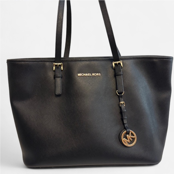 Michael Kors Black and Gold Tote - Picture 1 of 6
